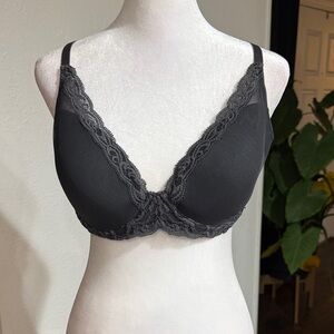 Nature Charcoal Lace Detail Bra, 34DDD